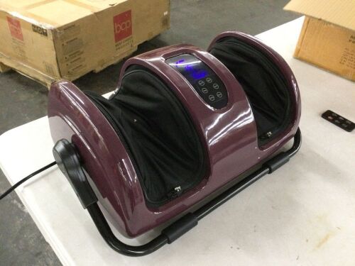 Reflexology Shiatsu Foot Massager w/ High-Intensity Rollers, Remote Control