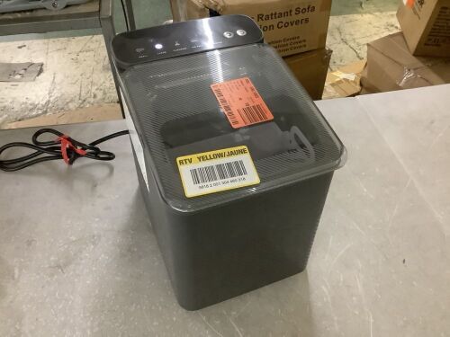 8.5 in. 26 lb. Bullet-Shaped Countertop Portable Ice Maker in Gray with 2-Ice Sizes , 6 min/8-Pieces, Auto-Cleaning