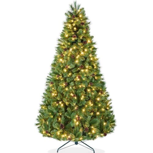 6' Pre-Lit Artificial Scotch Pine Christmas Tree w/ Metal Stand