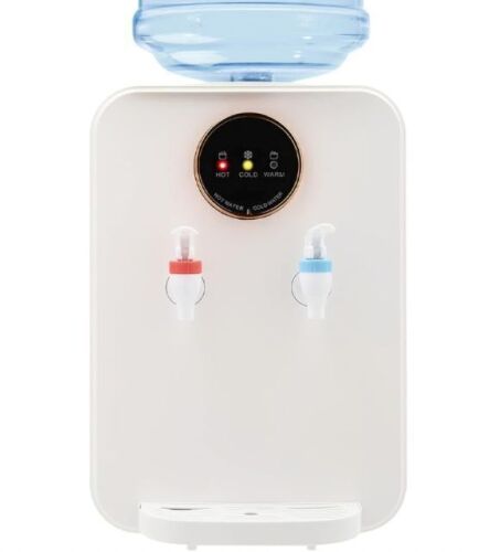 Premium Mini Countertop Water Cooler, Top Loading Hot & Cold Water Dispenser with Efficient Thermostat