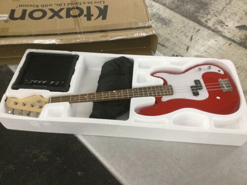 Electric Bass Guitar with Amp - Missing 1 String