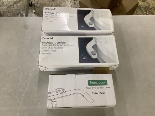 Lot of (3) Bidet Attachments - Uninspected