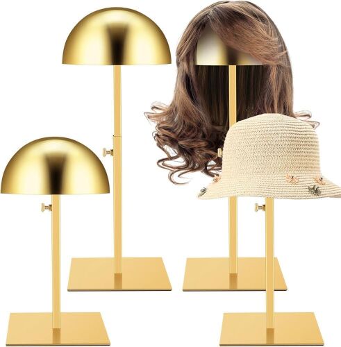 Stainless Steel Metal Hat Display Stand, 4 Pack