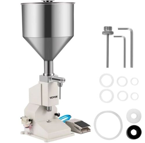VEVOR A02 Pneumatic Paste Liquid Filling Machine, 5-50ml Bottle Filler