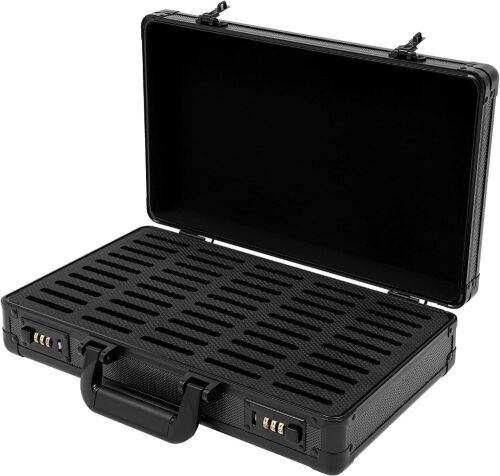 50 Slot Aluminum Coin Holder Case with Lock