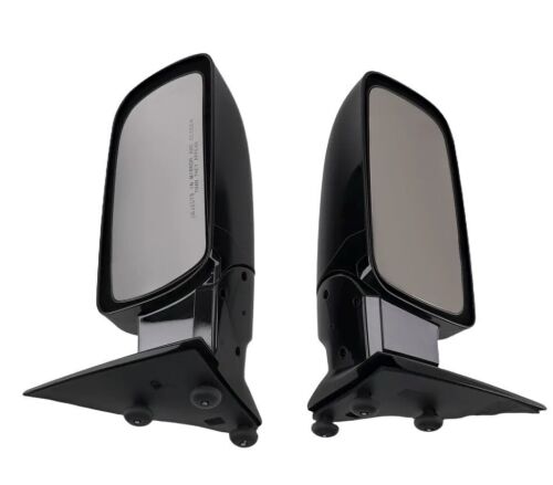 Manual Adjust Mirrors Set compatible for Chevrolet C1500 Blazer 88-00 GM1320123 Black