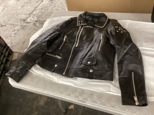Faux Leather Jacket, Large