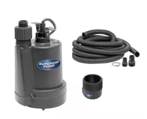 Superior Pump 1/4 HP Submersible Thermoplastic Utility Pump Kit