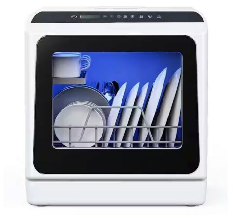 16.5 in. Countertop Dishwasher in White with 3-Cycles, 6-Modes, 4-Place Settings Capacity, 40 dBA