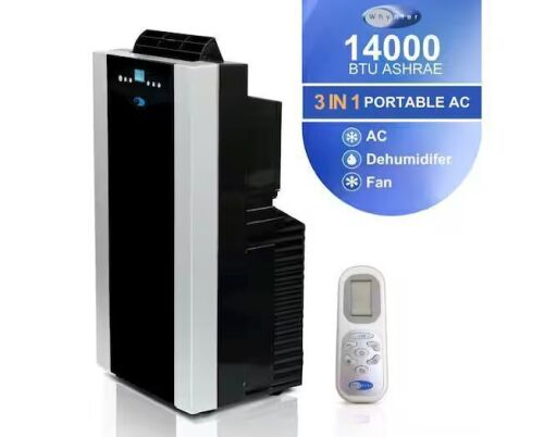 Whynter 9,500 BTU Portable Air Conditioner Cools 500 Sq. Ft. with Dehumidifier, Remote, and Filter in Black