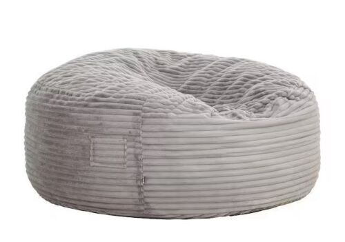 Sealy Kade Grey Polyester 6 ft. Foam Bean Bag Chair
