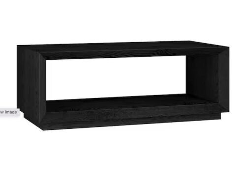 Meyer&Cross Evie 47.5 in. Black Grain Rectangle MDF Top Coffee Table
