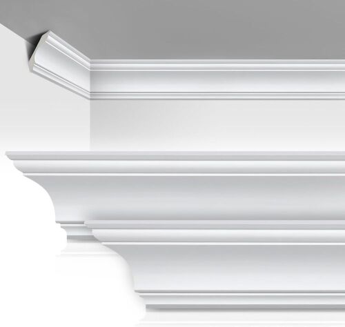 Lot of (9) Ceiling Crown Molding Trim, 8 pc