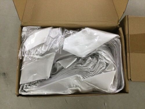 Lot of (24) Silky White Neckties