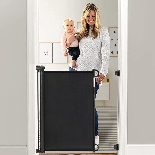 Momcozy Retractable Easy-to-Use Mesh Baby Gate