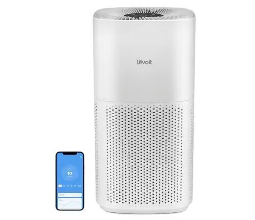 LEVOIT PlasmaPro 600S-P (Coverage 635 sq.ft.) Activated Carbon Original Filter Entire Home Air Purifier in White