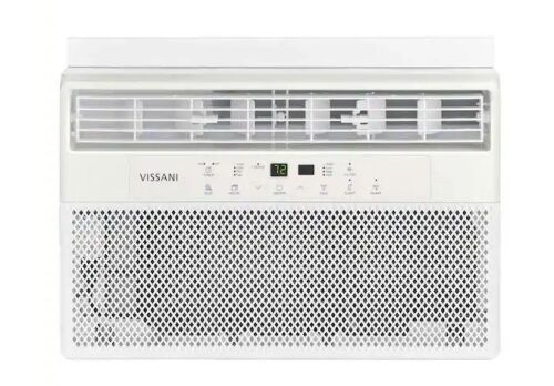Vissani 8,000 BTU 115-Volt Smart Window Air Conditioner Cools 350 sq. ft. with Dehumidifier and Remote, Powered by Hubspace