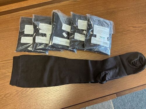 Men's Compression Socks, Brown, XL , Lot of 6