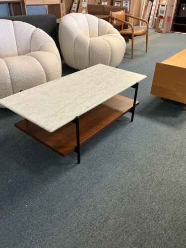 Marble Top Coffee Table, Damaged