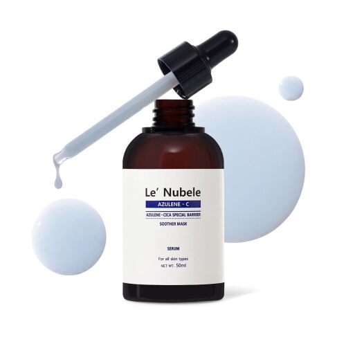 Le' Nubele Azulene Cica Special Barrier Soother Mask Serum for Irritated Skin | Azulene Cica + Ceramide + PDRN + Peptide | Barrier Repair, Hydrating, Redness Calming, Korean Skincare | 50ml•1.69fl.oz