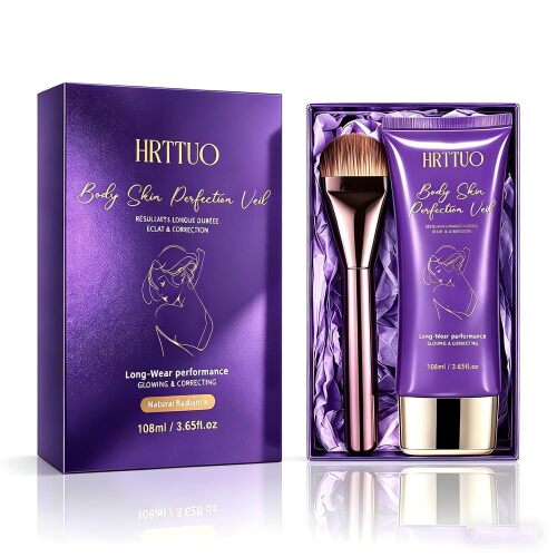 Body Coverage Perfector with Brush - Waterproof Leg & Body Makeup for Skin Imperfections & Uneven Tone, Transfer-Resistant Natural Finish Concealer, Flawless Looking Legs