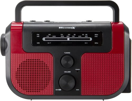 Case of Weatherband AM/FM Radio with Flashlight, Lantern, and Phone Charger