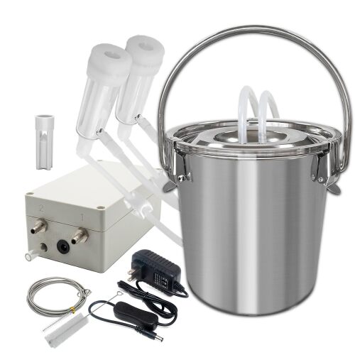 Goat Milking Machine, Hantop Plug-in Vacuum Pump Goat Milker (Basic)