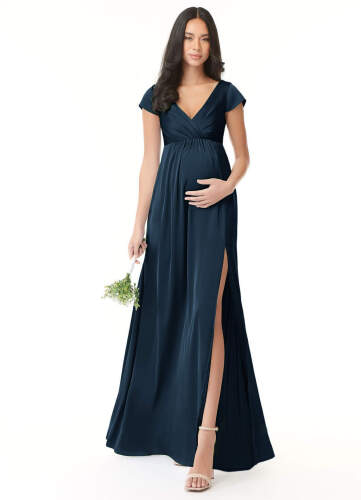 Azazie Allessia Stretch Satin Dress