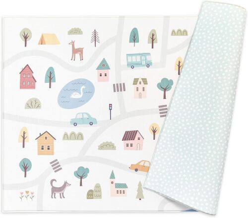 Reversible Play Mat 82 x 55 Inch for Infant Baby Toddler Kids Waterproof Durable Non-Toxic Easy Clean Thick and Large Soft Foam Floor Mat for