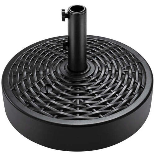 Plastic Patio Umbrella Base Pole Holder Accessory w/ 2 Adjustable Knobs
