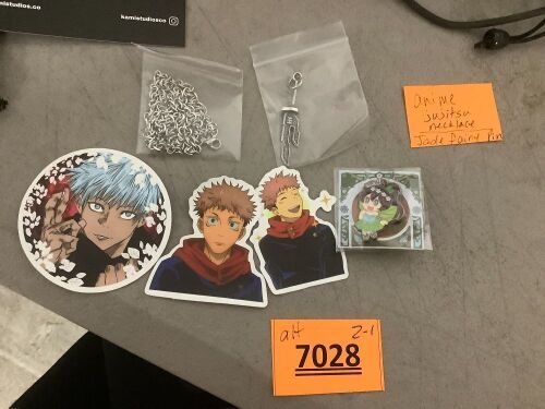 Anime Necklace Cosplay Pendant Set and stickers
