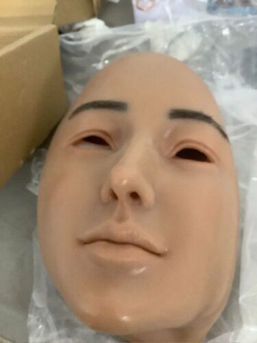 Realistic Silicone Female Full Head Mask for Cosplay & Makeup Unpainted Silicone Female Mask With Realistic Skin Texture, Makeup-Friendly Design For Cosplay, Halloween & Transformations