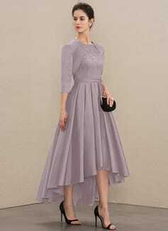 Dusk A-line Sequins Satin Dress -JACKET NOT INCLUDED