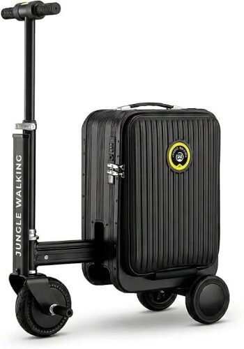 Rideable Electric Suitcase, 20-Inch Carry-On Luggage, Black - BATTERY NOT INCLUDED