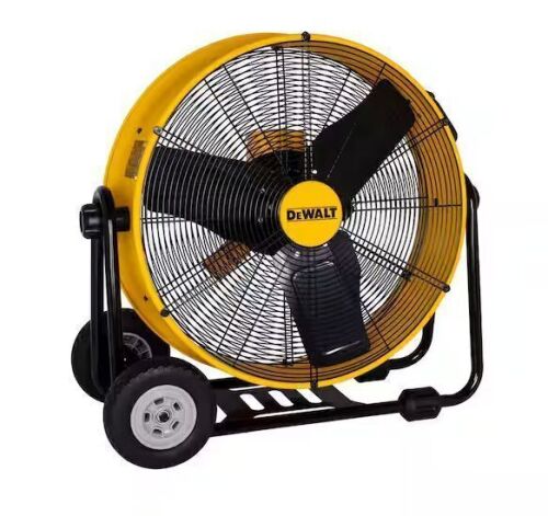 DEWALT 24 in. Heavy-Duty Drum Fan with Extra Long 12 ft. Power Cord and Stepless Speed Control - Dented