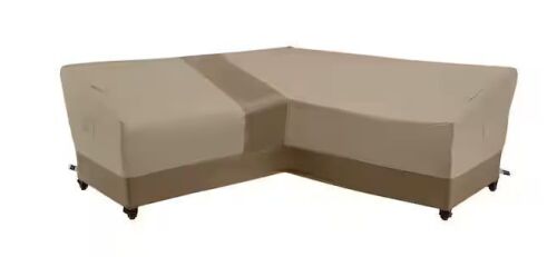 Hampton Bay V-Shape Beige Patio Furniture Cover