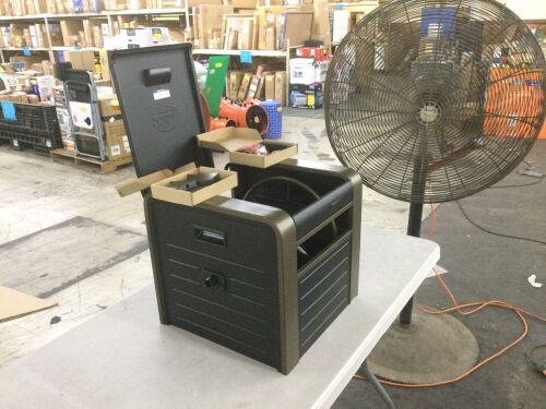 LIBERTY GARDEN 200 ft. Bronze Steel Elegant Hose Box Garden Hose Reel
