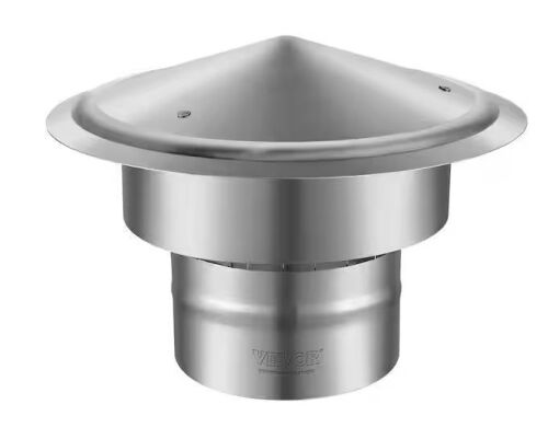 VEVOR Chimney Cap 6 in. 304 Stainless Steel Round Roof Rain Cap, 11.81 in