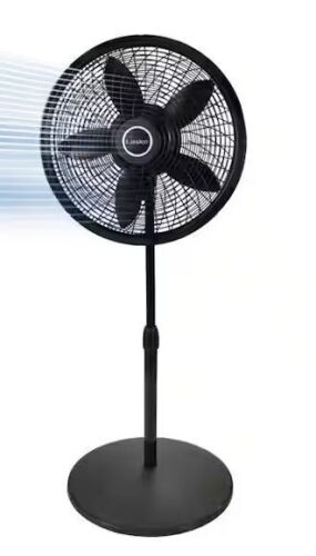 Lasko Cyclone 18 in. 3 Speed Oscillating Pedestal Fan for Home in Black with Adjustable Height, Tilt Back Head, Easy Assembly