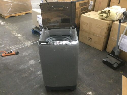 1.7 cu. ft. Full-Auto Portable Top Load Washer with 10- Wash Cycles, Compact for Dorm, Apt, Small Space in Grey
