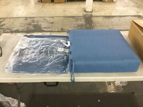 ARDEN 24 in. in. x 48 in. 2-Piece Deep Seating Outdoor Lounge Chair Cushion in French Blue Texture