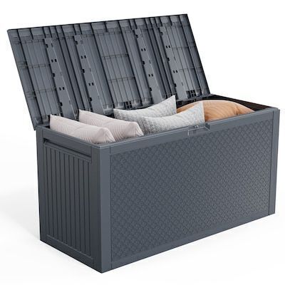VINGLI 90 Gallon Lockable Outdoor Storage Box