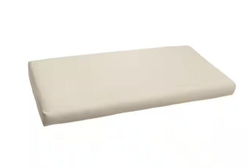 60 x 18 Indoor/Outdoor Round Front Bench Cushion in Sunbrella Canvas Cloud