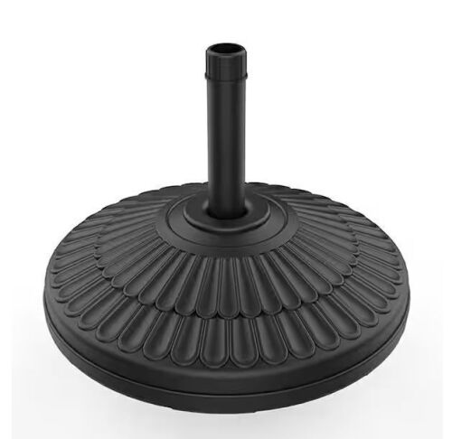 80 lbs. HDPE Round Patio Umbrella Base Free Standing Heavy Duty Base Water and Sand in Black