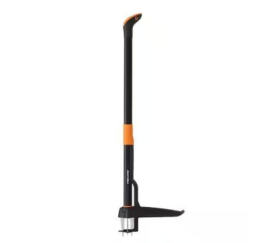 Fiskars 34 in. Stand up 4 Claw Long Handle Weed Puller Tool