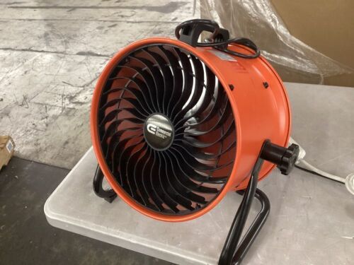 Commercial Electric 16 in. 3-Speed Drum Floor Fan in Orange High Velocity Turbo
