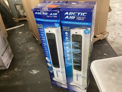 Lot of (2) ARCTIC AIR 100 CFM Turbo Chill Tower Evaporative Space Cooler