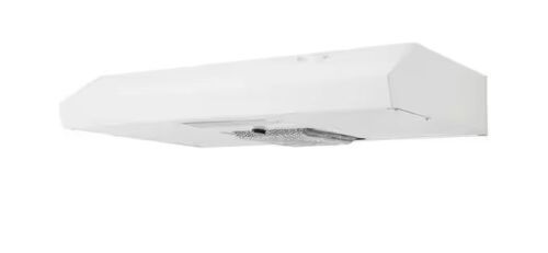 Vissani Arno 30 in. 240 CFM Convertible Under Cabinet Range Hood in White with Lighting and Charcoal Filter