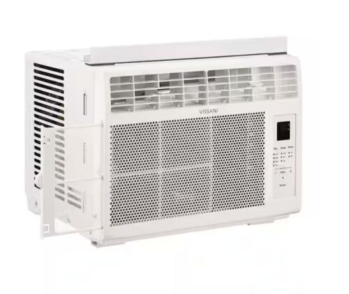 Vissani 6,000 BTU 115-Volt Window Air Conditioner for 250 sq. ft. Rooms in White with Remote
