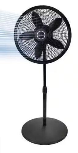 Lasko Cyclone 18 in. 3 Speed Oscillating Pedestal Fan for Home in Black with Adjustable Height, Tilt Back Head, Easy Assembly